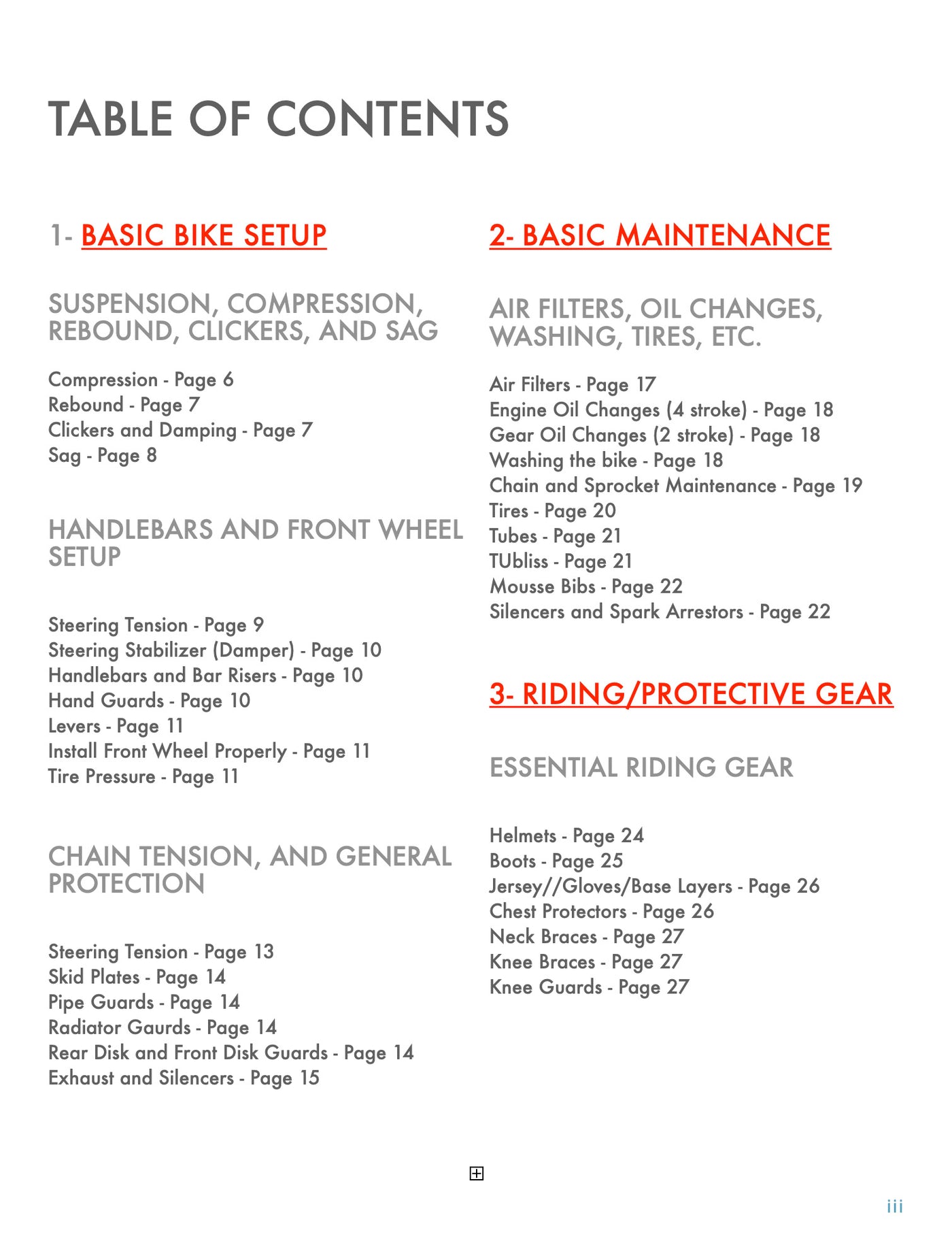 DBC 101 Course Book and Dirt Bike Setup Checklist (Digital Download PDF)