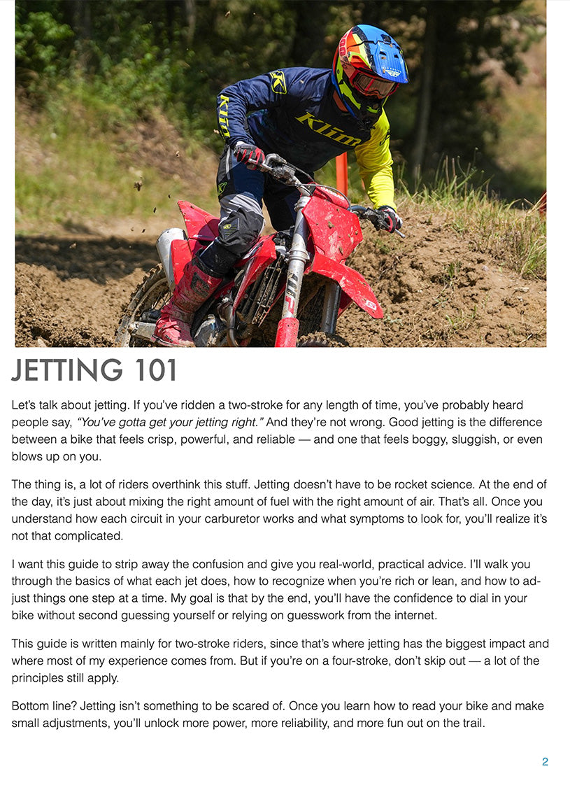 DBC 2-Stroke Carburetor Jetting Guide (Digital Download PDF)