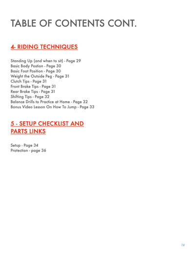 DBC 101 Course Book and Dirt Bike Setup Checklist (Digital Download PDF)